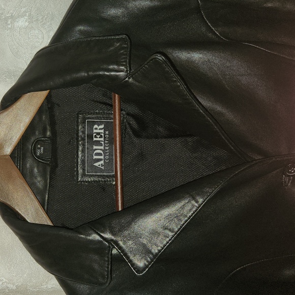 Vintage black Adler Collection leather coat women's M - Picture 2 of 5